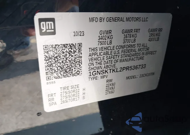 1GNSKTKL2PR536733: 44059184