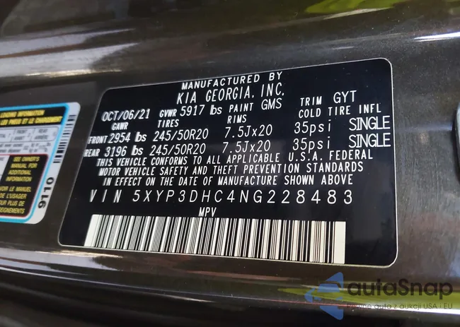 5XYP3DHC4NG228483: 44058221