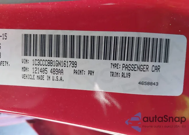 1C3CCCBB1GN161799: 44059617