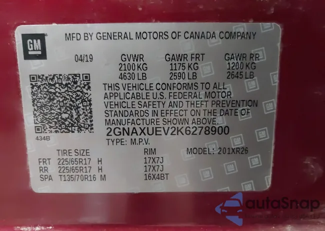 2GNAXUEV2K6278900: 44059837