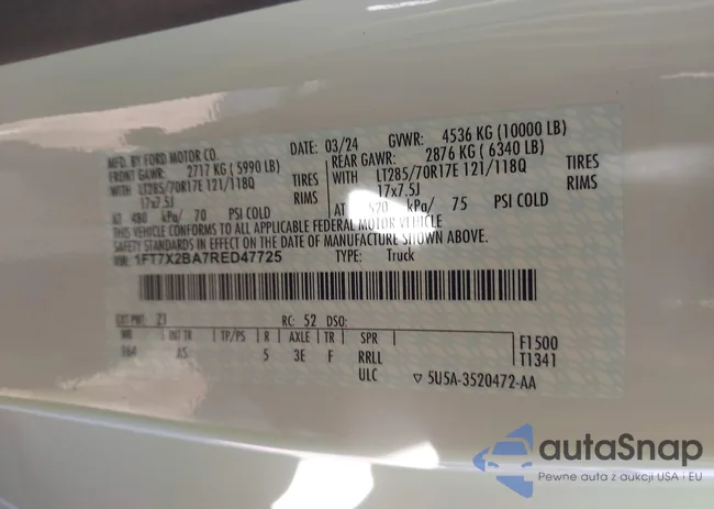 1FT7X2BA7RED47725: 44060097