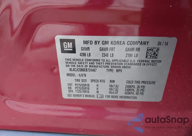 KL4CJCSB6EB724467: 44059284