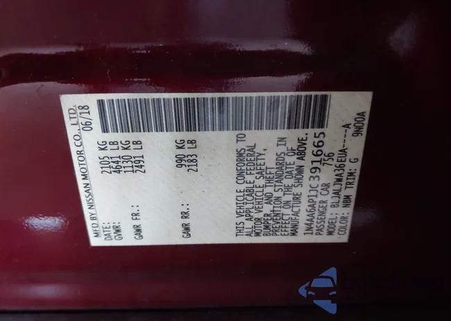 1N4AA6AP1JC391665: 44059339