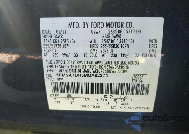 1FMSK7DH5MGA92274: 44059405