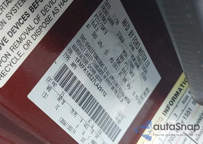 1FMFK18527LA29112: 44060662