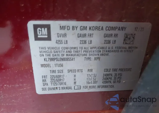 KL79MPSL0NB085541: 44060748