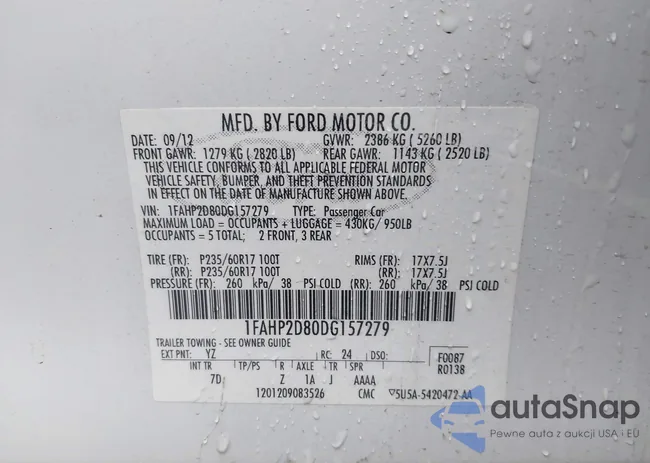 1FAHP2D80DG157279: 44060757