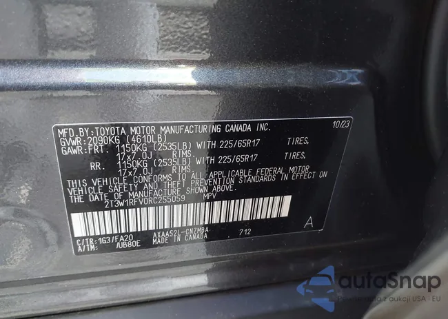 2T3W1RFV0RC255059: 44060859