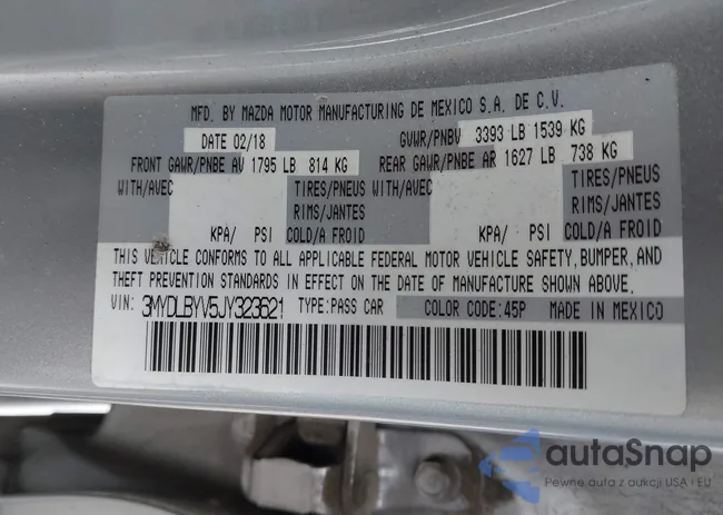 3MYDLBYV5JY323621: 44060918