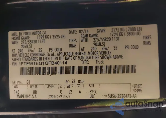 1FTEW1EG1GFB40114: 44060942