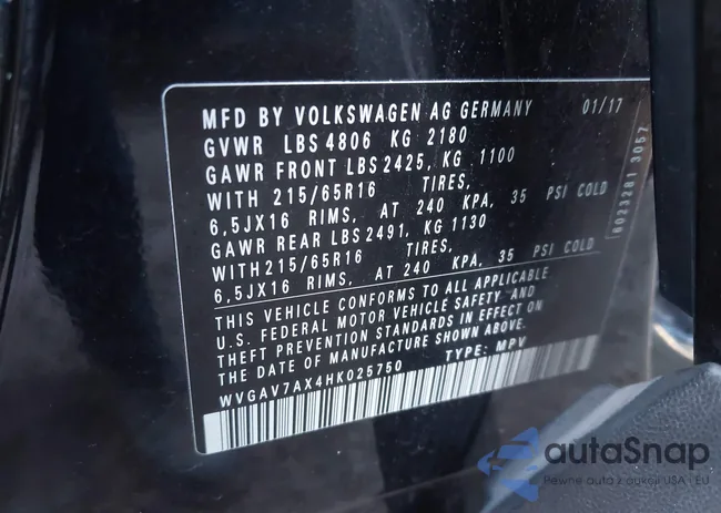 WVGAV7AX4HK025750: 44060976