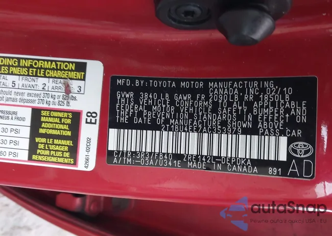 2T1BU4EE7AC353979: 44061037