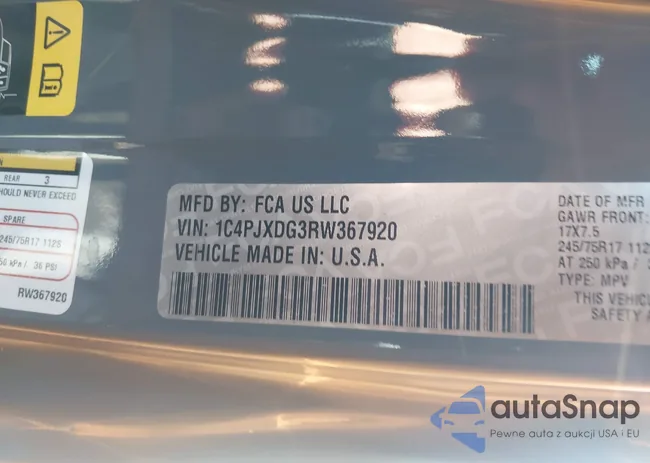 1C4PJXDG3RW367920: 44061045