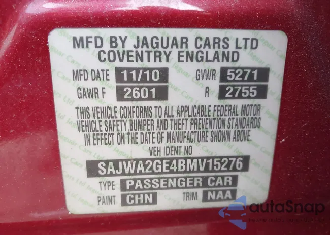 SAJWA2GE4BMV15276: 44061184