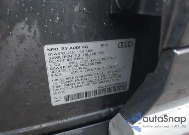 WA14AAFY5P2090384: 44061204