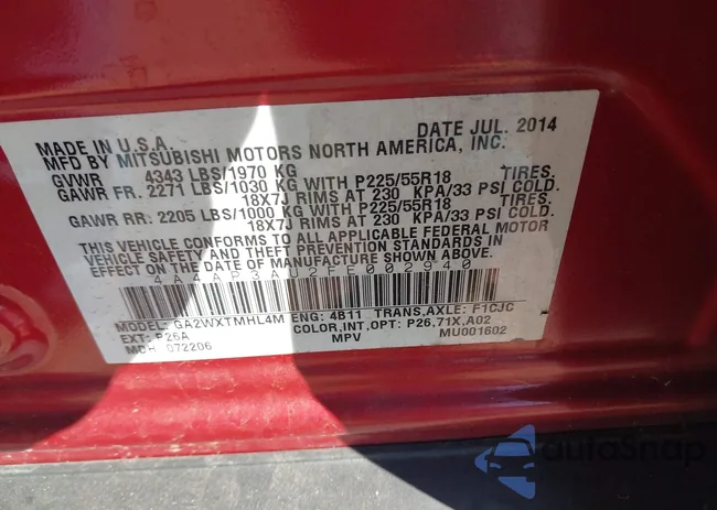 4A4AP3AU2FE002940: 44060217