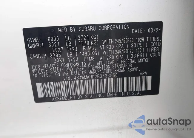 4S4WMAHD2R3433550: 44060220