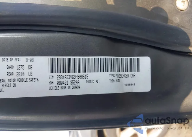 2B3KA33V69H508515: 44060230