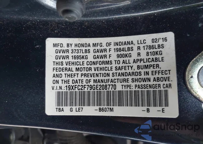 19XFC2F79GE208770: 44060265