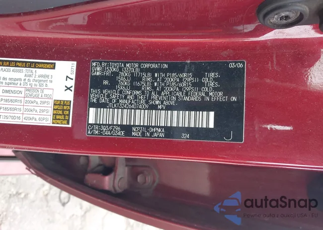 JTLKT324264074009: 44060344