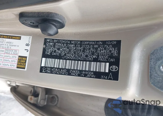 JTDKN3DU2A0073283: 44060429