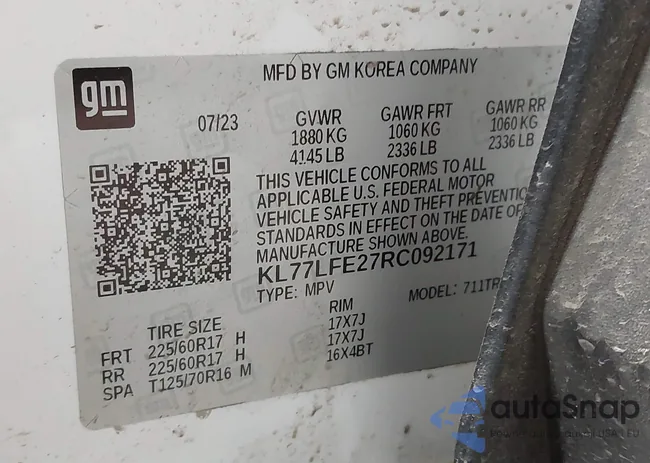 KL77LFE27RC092171: 44060444