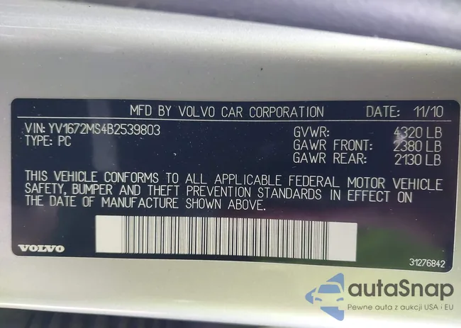 YV1672MS4B2539803: 44060498