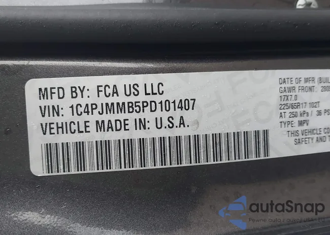 1C4PJMMB5PD101407: 44060530