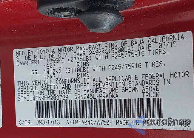 3TMLU4EN9FM203729: 44061652