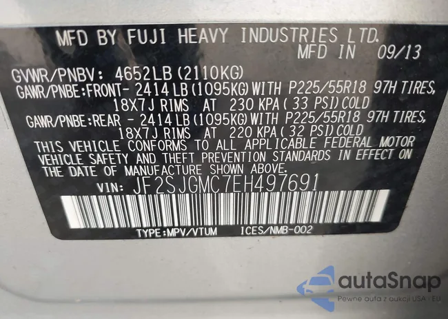 JF2SJGMC7EH497691: 44061682