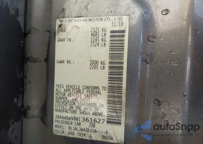 1N4AA6AV8KC361627: 44061696