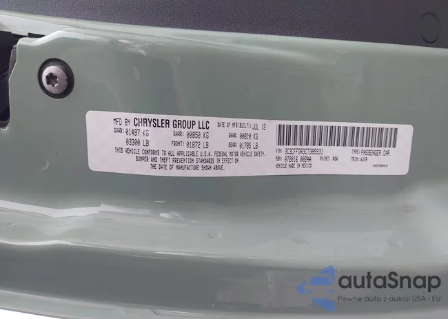 3C3CFFDR3CT385931: 44061701