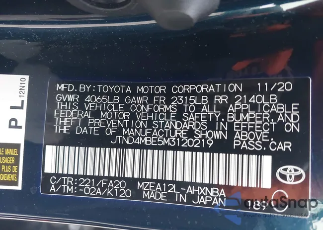 JTND4MBE5M3120219: 44061704