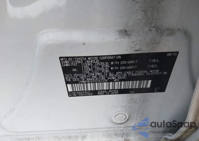 JTMBFREV1FD161278: 44061774