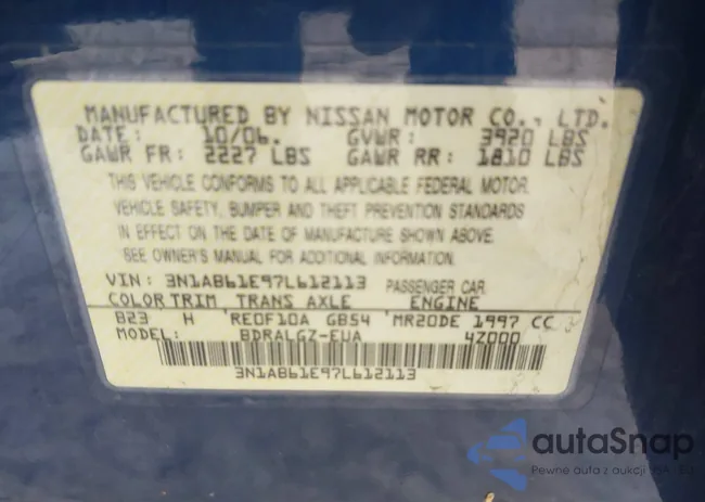 3N1AB61E97L612113: 44061780