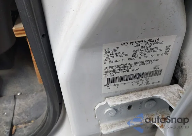 1FT7W2B60GEC47008: 44061837