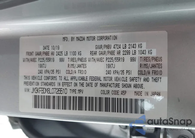 JM3KFBDM8L0726510: 44061885