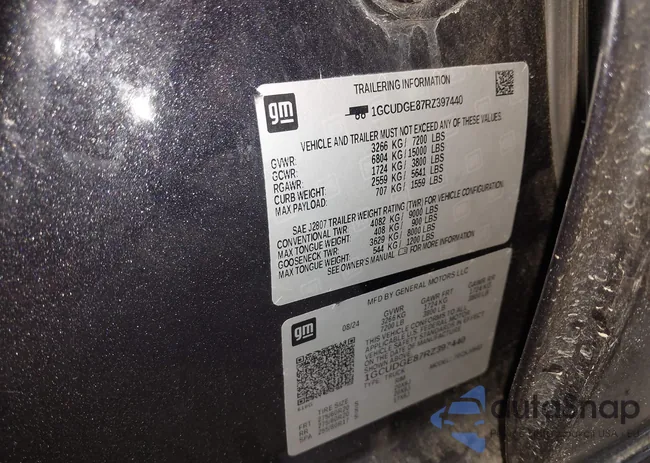 1GCUDGE87RZ397440: 44061891