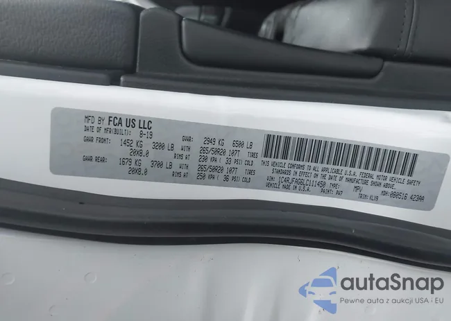 1C4RJFAG6LC111450: 44061962