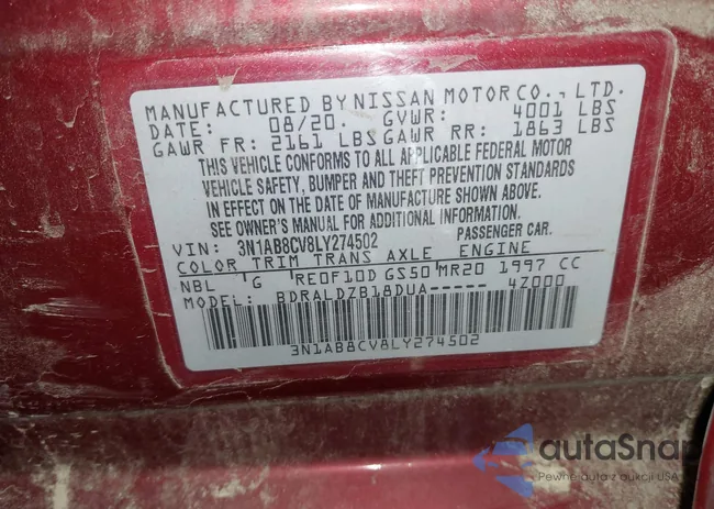 3N1AB8CV8LY274502: 44062825