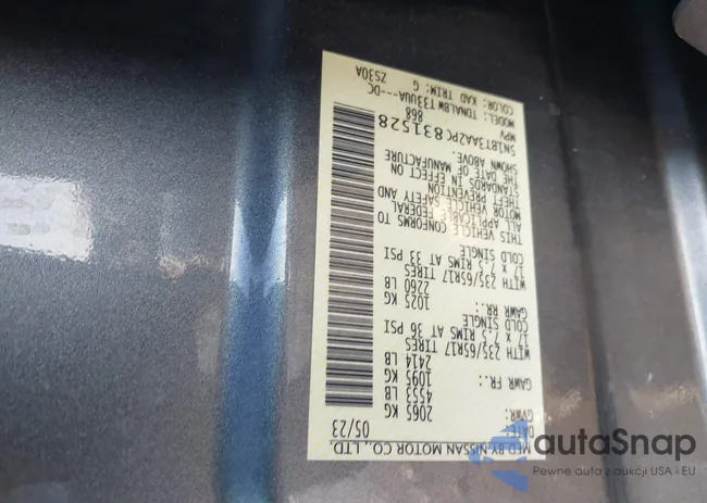 5N1BT3AA2PC831528: 44062972