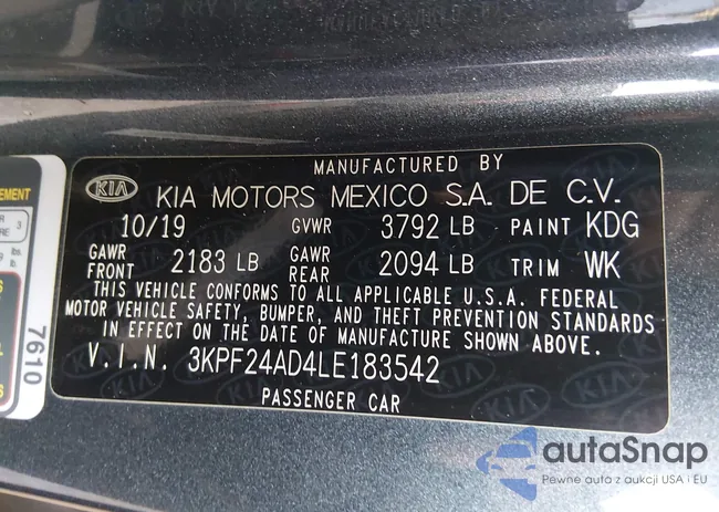 3KPF24AD4LE183542: 44062238