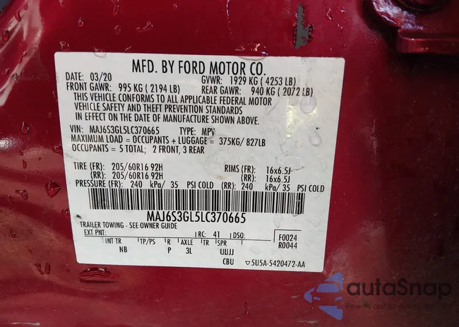 MAJ6S3GL5LC370665: 44062304