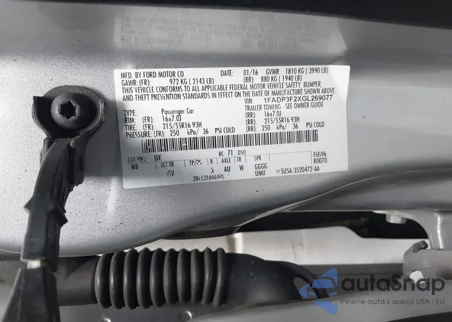 1FADP3F2XGL269077: 44062411