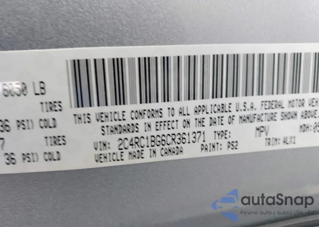 2C4RC1BG6CR361371: 44062516