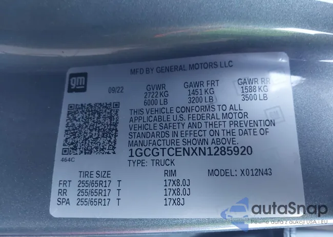 1GCGTCENXN1285920: 44063807