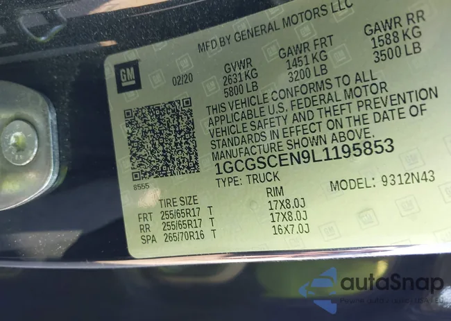 1GCGSCEN9L1195853: 44063904