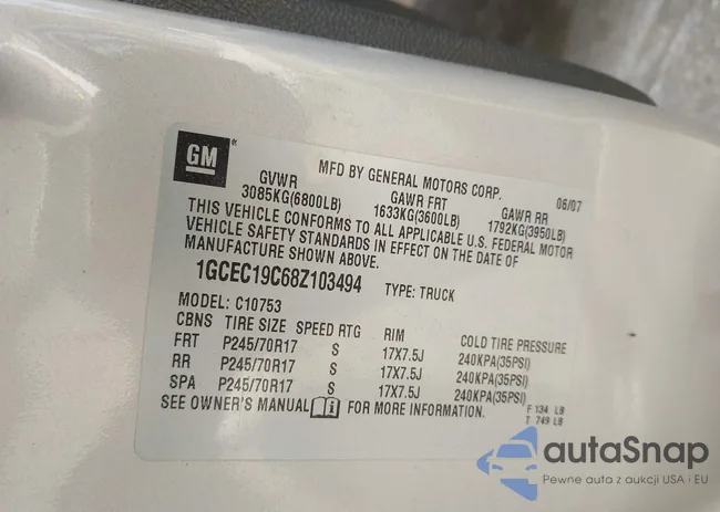 1GCEC19C68Z103494: 44064031