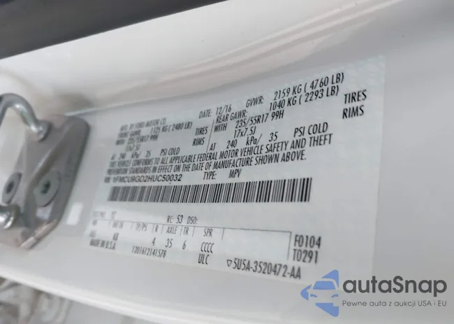 1FMCU9GD2HUC50032: 44064210