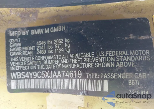 WBS4Y9C5XJAA74619: 44063265